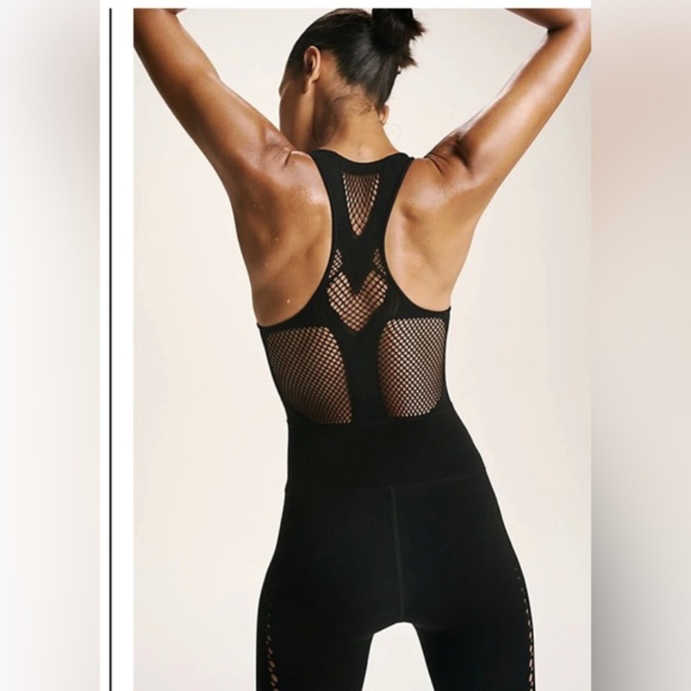 FREE PEOPLE FP Movement brick Running Through‎ My Mind Onesie jumpsuit size M - Picture 3 of 9